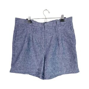 Boden Women’s Size 6 St. Ives Blue Linen Bermuda Shorts​​